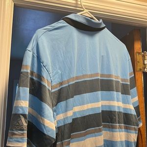 Adidas golf shirt Blue with Grey